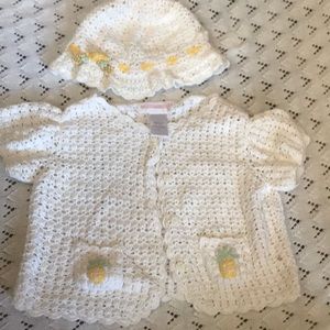 Janie and Jack - Crochet Cardigan and Hat